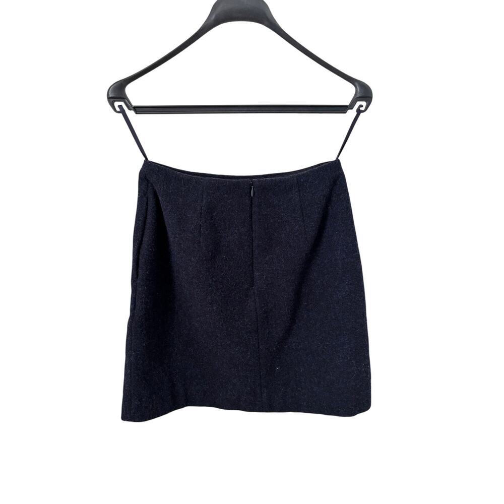 UNIQLO Black Wool Skirt Women Size 0 Minimalist Classic Elegant Style - Picture 6 of 8